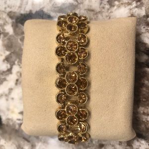 Gold bronze stone bracelet